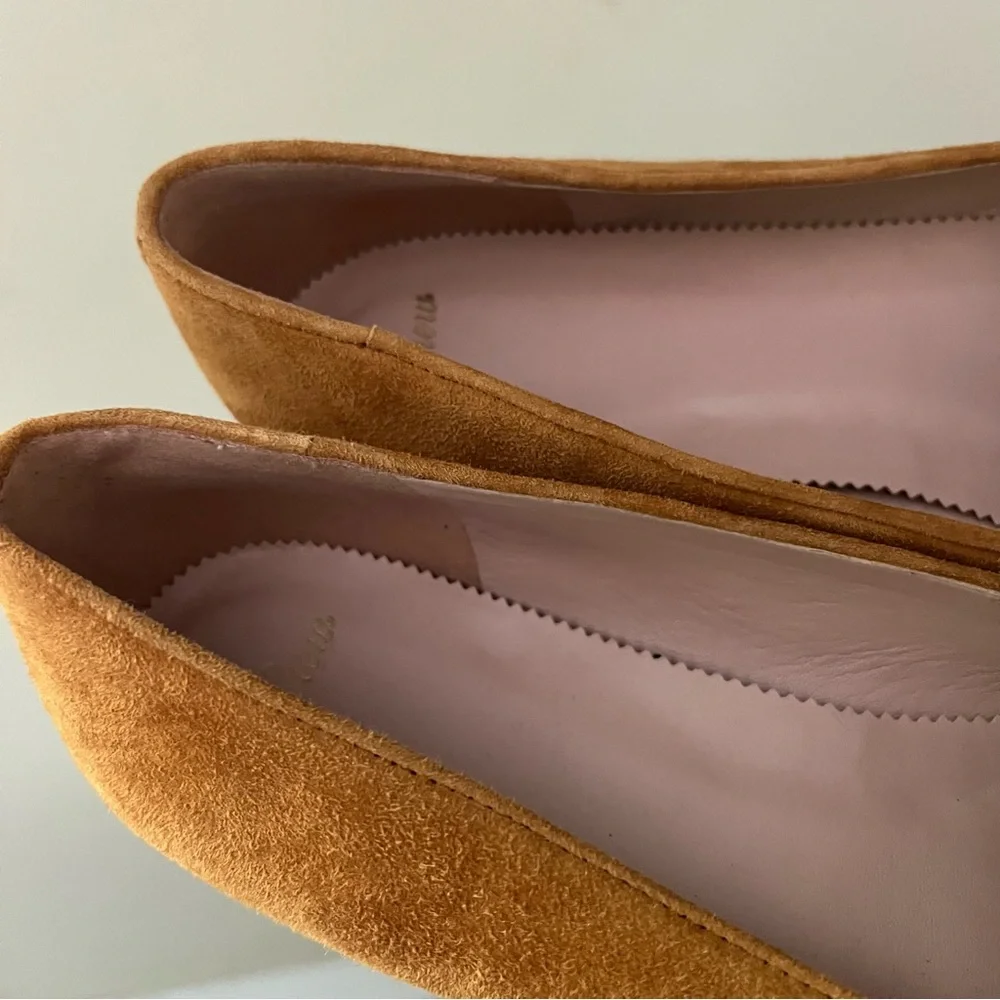 J. Crew Women's Suede Smoking Loafers in Camel - Picture 4 of 9